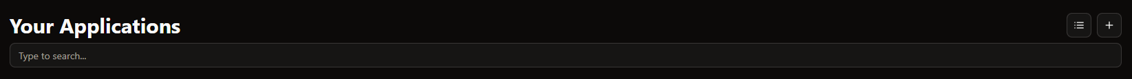 Application Add Button
