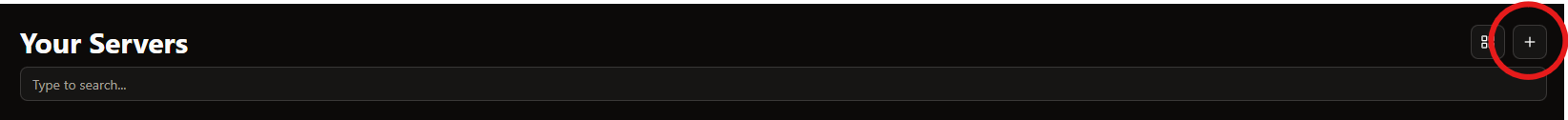 Servers Add Button